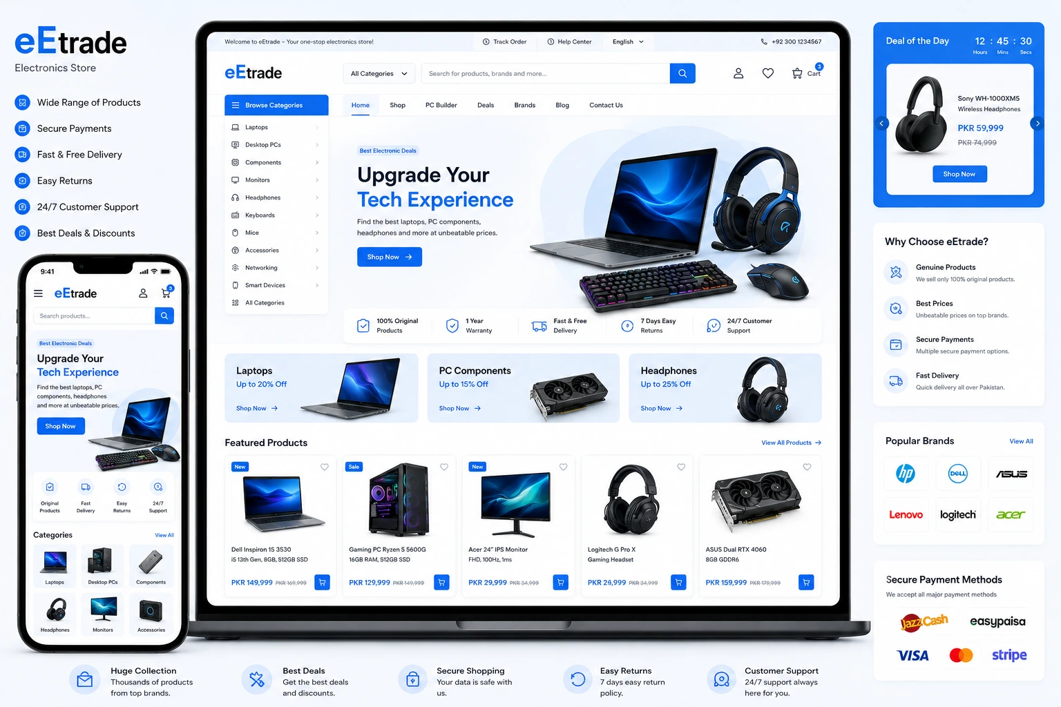 eEtrade — Full-Stack project by Tecky Solutions